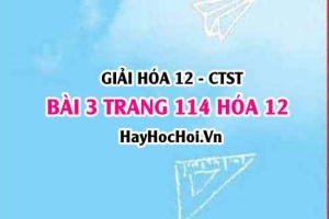 Giải bài 3 trang 114 Hóa 12 Chân trời sáng tạo SGK